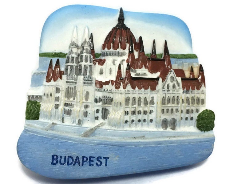 WitnyStore Tiny 2â…" Parliament Building Budapest Hungary - Miniature Hand Made Resin 3D Europe Landmark Tourist Attractions Decorative Refrigerator Fridge Magnets Collectible Traveler Souvenirs Gifts - Image 1